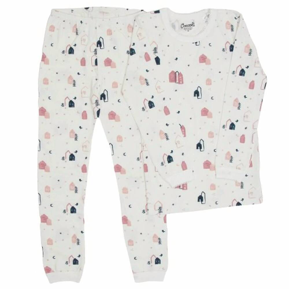 NEW COCCOLI kid's villages pajama set in white
